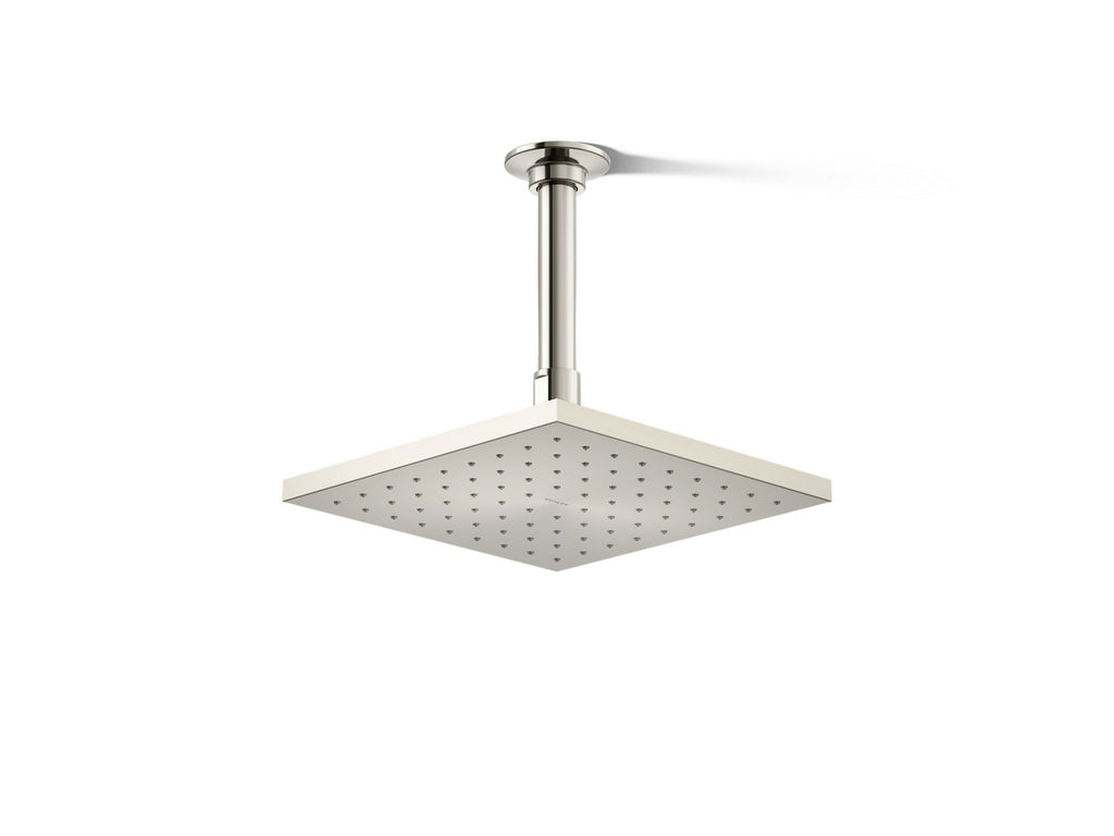 KOHLER K-13695-G-SN Contemporary Square 8" Single-Function Rainhead, 1.75 Gpm - Vibrant Polished Nickel