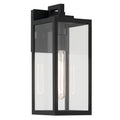 KICHLER 59111BKT Branner 14 Inch 1 Light Outdoor Wall Light With Clear Glass In Textured Black