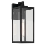 KICHLER 59111BKT Branner 14 Inch 1 Light Outdoor Wall Light With Clear Glass In Textured Black
