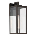 KICHLER 59111OZ Branner14 Inch 1 Light Outdoor Wall Light With Clear Glass In Olde Bronze