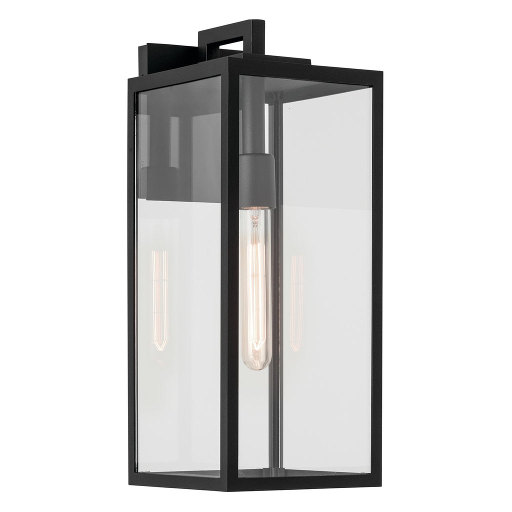KICHLER 59112BKT Branner 17.75 Inch 1 Light Outdoor Wall Light With Clear Glass In Textured Black