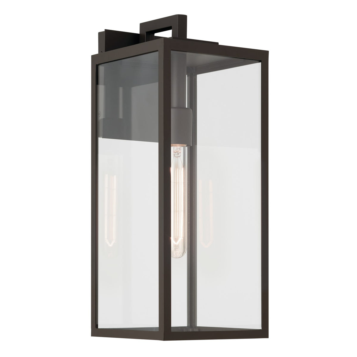 KICHLER 59112OZ Branner 17.75 Inch 1 Light Outdoor Wall Light With Clear Glass In Olde Bronze