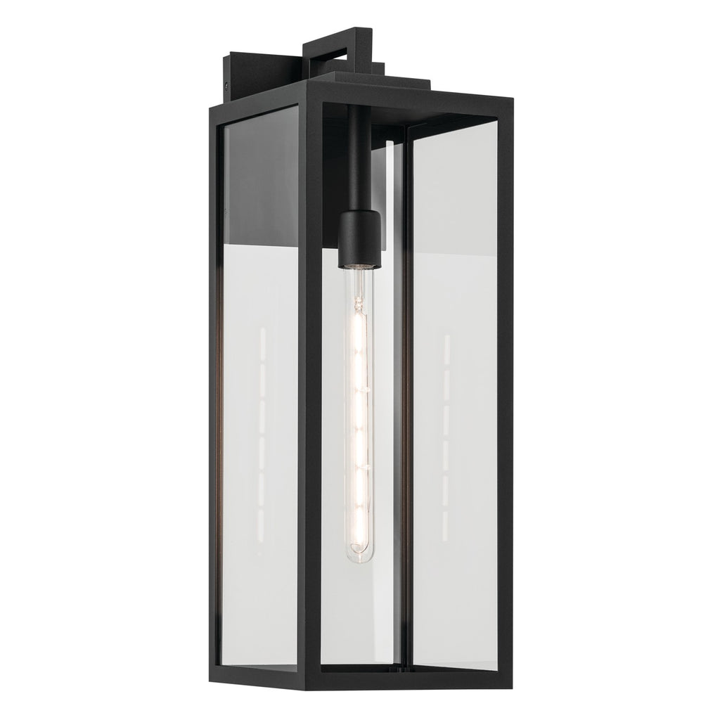 KICHLER 59113BKT Branner 24 Inch 1 Light Outdoor Wall Light With Clear Glass In Textured Black