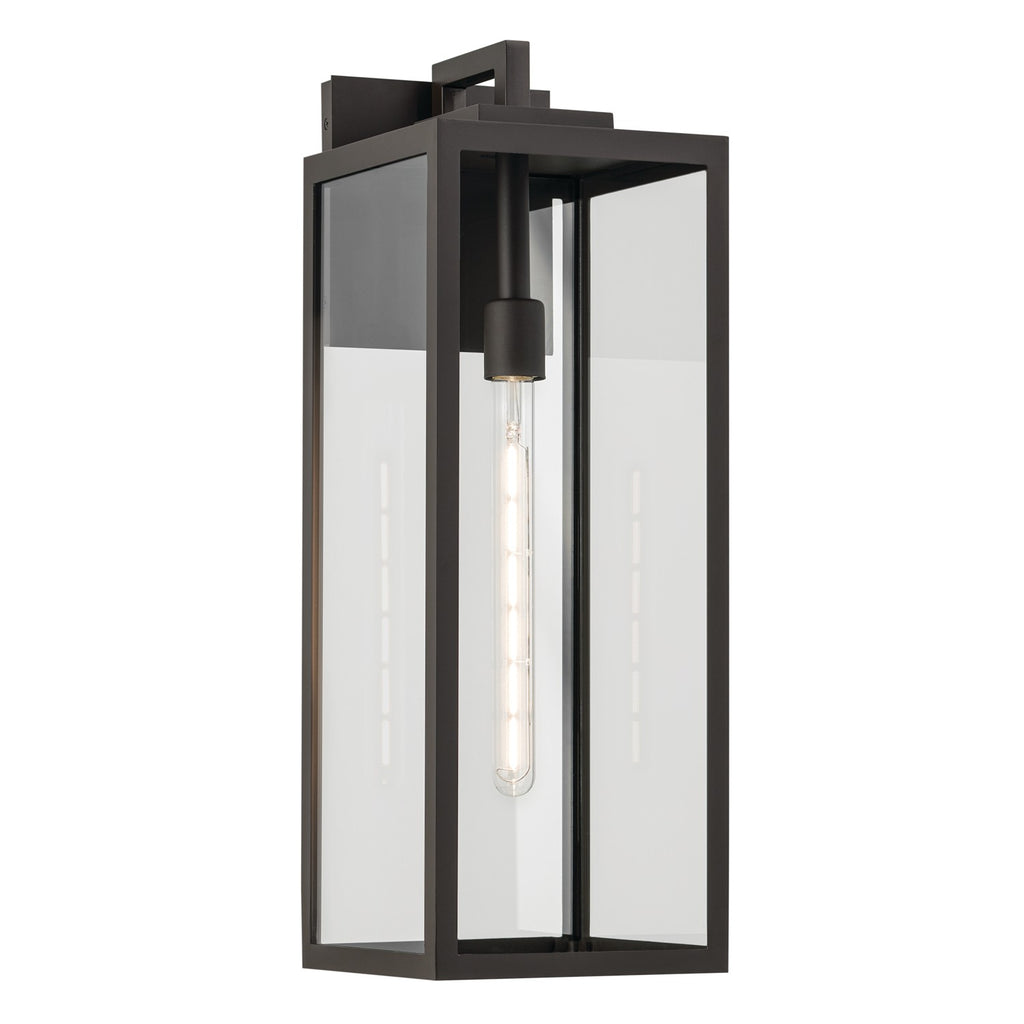 KICHLER 59113OZ Branner 24 Inch 1 Light Outdoor Wall Light With Clear Glass In Olde Bronze