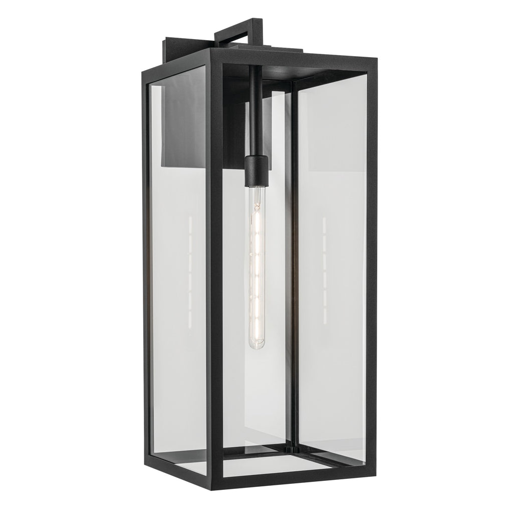 KICHLER 59114BKT Branner 30 Inch 1 Light Outdoor Wall Light With Clear Glass In Textured Black