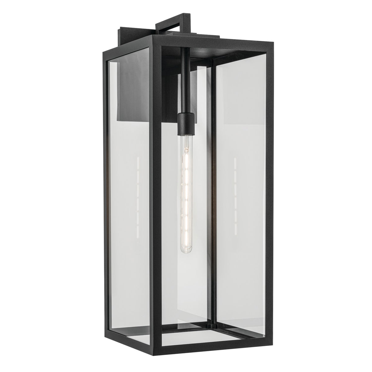 KICHLER 59114BKT Branner 30 Inch 1 Light Outdoor Wall Light With Clear Glass In Textured Black