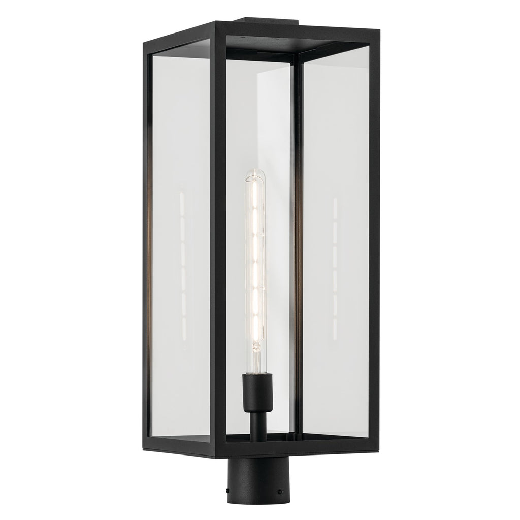 KICHLER 59115BKT Branner 25.5 Inch 1 Light Outdoor Post Light With Clear Glass In Textured Black