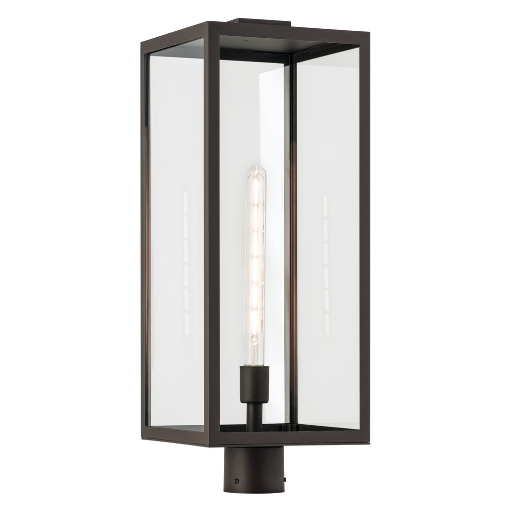 KICHLER 59115OZ Branner 25.5 Inch 1 Light Outdoor Post Light With Clear Glass In Olde Bronze
