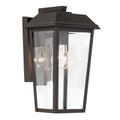 KICHLER 59118OZ Mathus 13 Inch 1 Light Outdoor Wall Light With Clear Glass In Olde Bronze