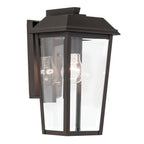 KICHLER 59118OZ Mathus 13 Inch 1 Light Outdoor Wall Light With Clear Glass In Olde Bronze