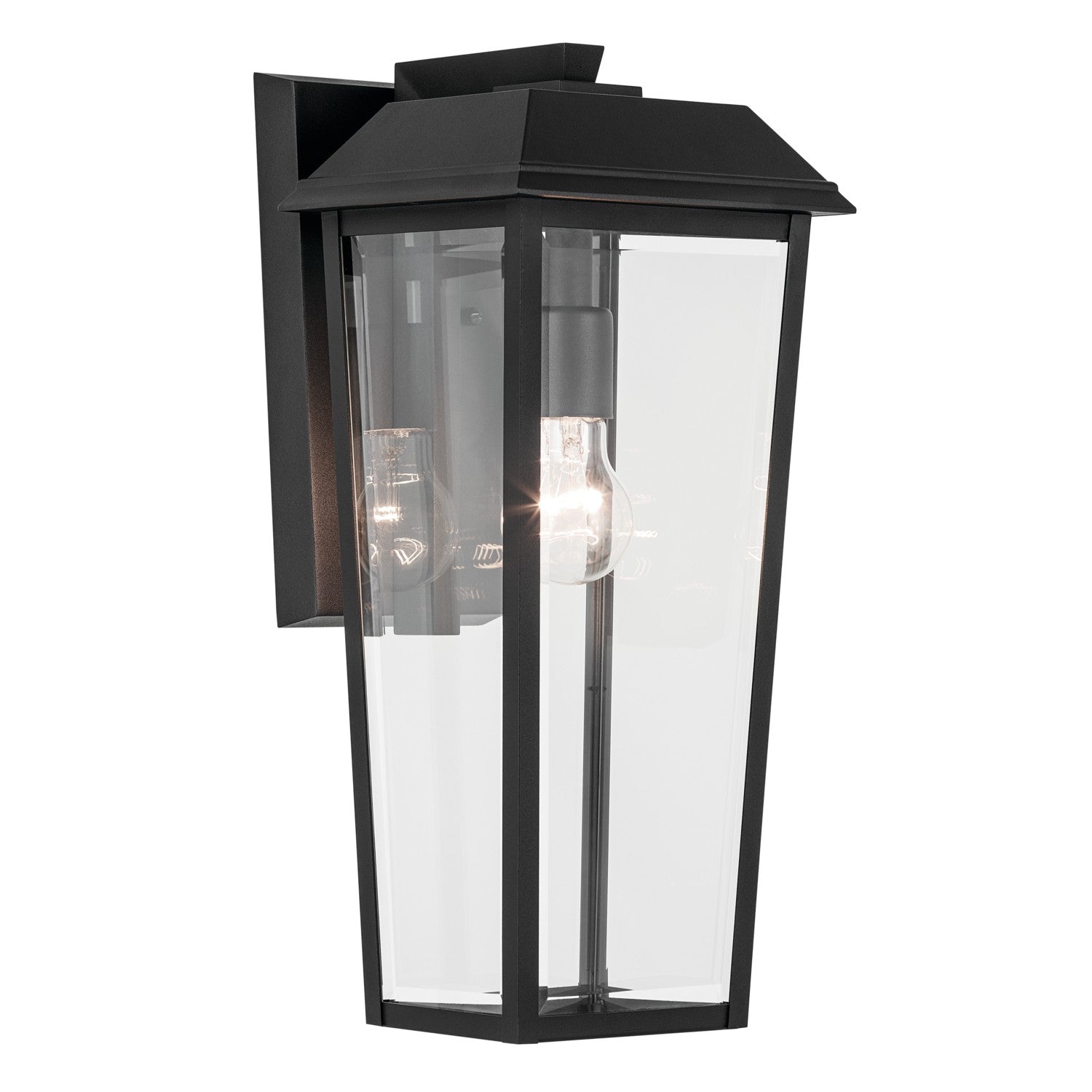 KICHLER 59119BKT Mathus 18 Inch 1 Light Outdoor Wall Light With Clear Glass In Textured Black