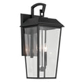 KICHLER 59120BKT Mathus 24.25 Inch 2 Light Outdoor Wall Light With Clear Glass In Textured Black