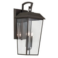 KICHLER 59121OZ Mathus 30.25 Inch 3 Light Outdoor Wall Light With Clear Glass In Olde Bronze