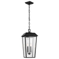 KICHLER 59122BKT Mathus 22 Inch 2 Light Outdoor Pendant With Clear Glass In Textured Black