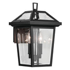 KICHLER 59125BKT Regence 14 Inch 2 Light Outdoor Wall Light With Clear Glass In Textured Black
