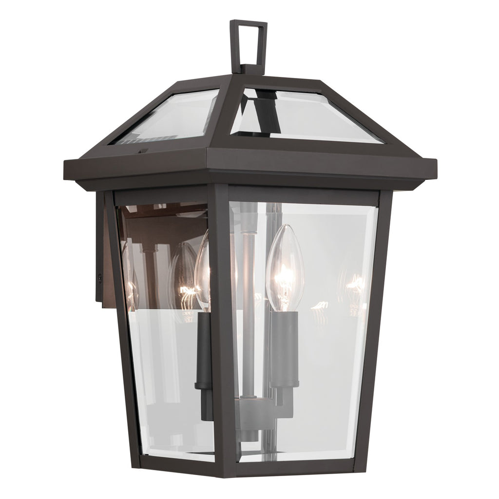 KICHLER 59125OZ Regence 14 Inch 2 Light Outdoor Wall Light With Clear Glass In Olde Bronze