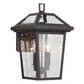 KICHLER 59125OZ Regence 14 Inch 2 Light Outdoor Wall Light With Clear Glass In Olde Bronze