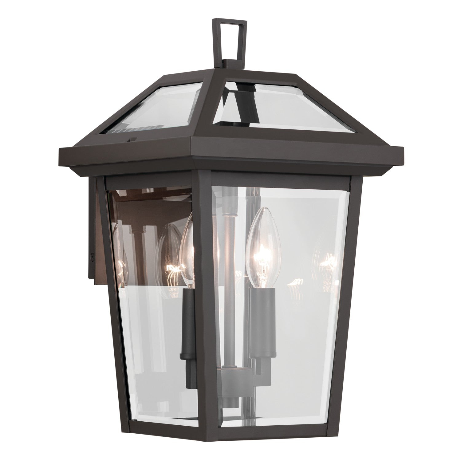 KICHLER 59125OZ Regence 14 Inch 2 Light Outdoor Wall Light With Clear Glass In Olde Bronze
