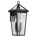 KICHLER 59126BKT Regence 19.25 Inch 2 Light Outdoor Wall Light With Clear Glass In Textured Black