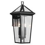 KICHLER 59126BKT Regence 19.25 Inch 2 Light Outdoor Wall Light With Clear Glass In Textured Black