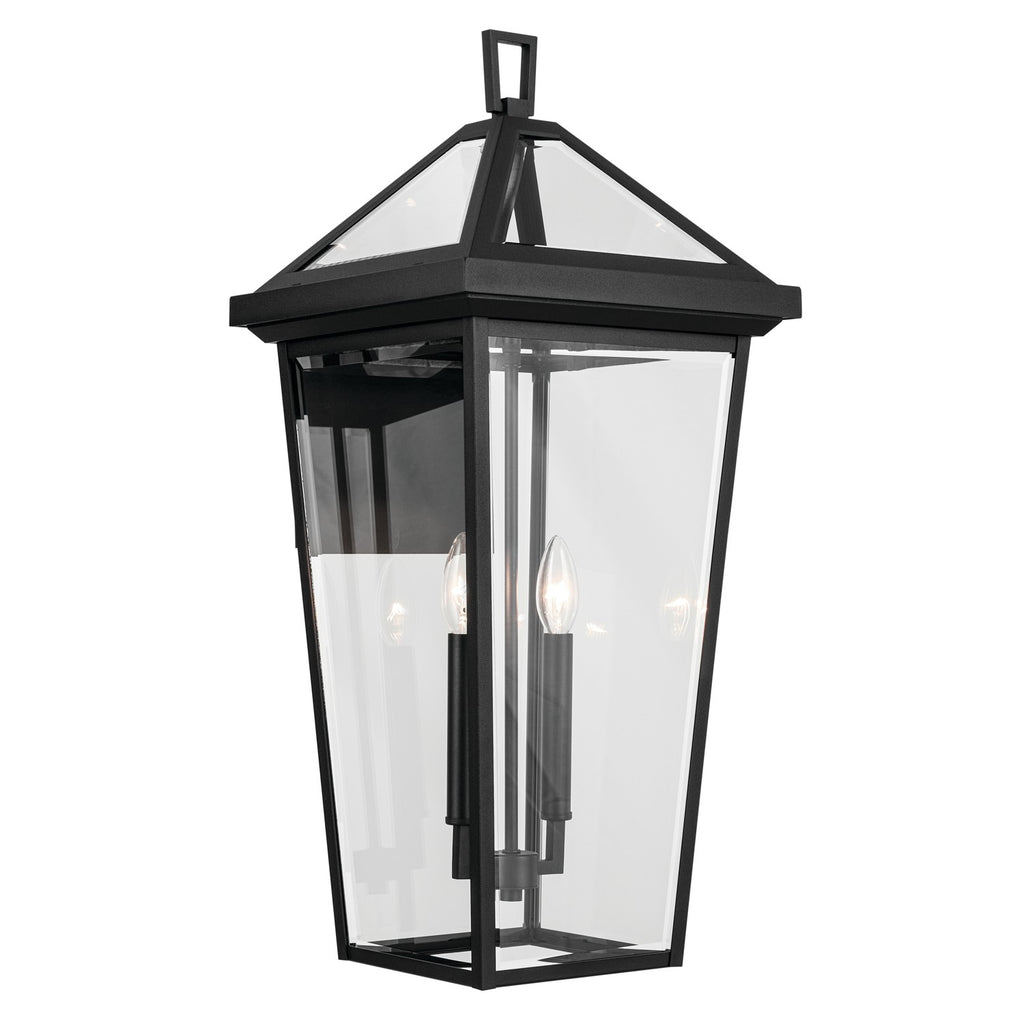 KICHLER 59127BKT Regence 26 Inch 2 Light Outdoor Wall Light With Clear Glass In Textured Black