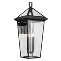 KICHLER 59128BKT Regence 30.25 Inch 4 Light Outdoor Wall Light With Clear Glass In Textured Black