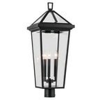 KICHLER 59129BKT Regence 28.75 Inch 3 Light Outdoor Post Light With Clear Glass In Textured Black