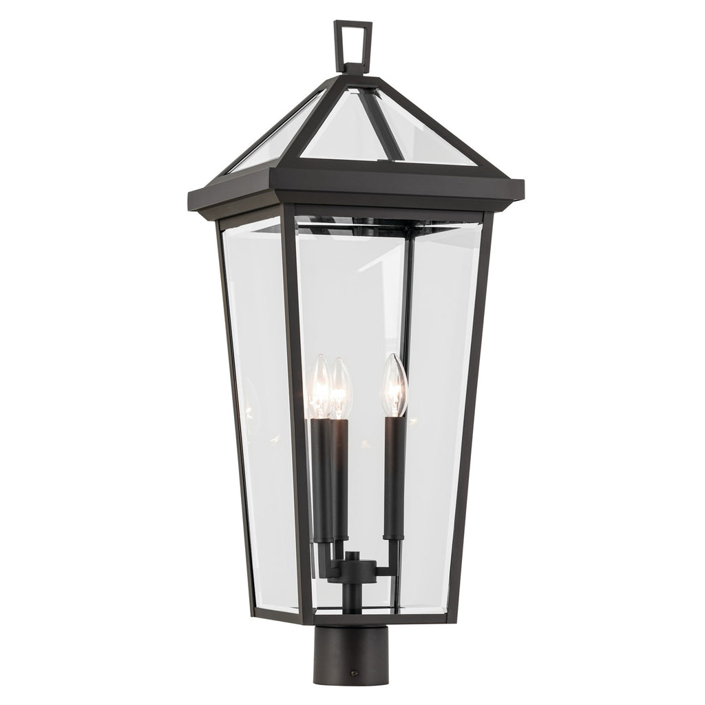 KICHLER 59129OZ Regence 28.75 Inch 3 Light Outdoor Post Light With Clear Glass In Olde Bronze