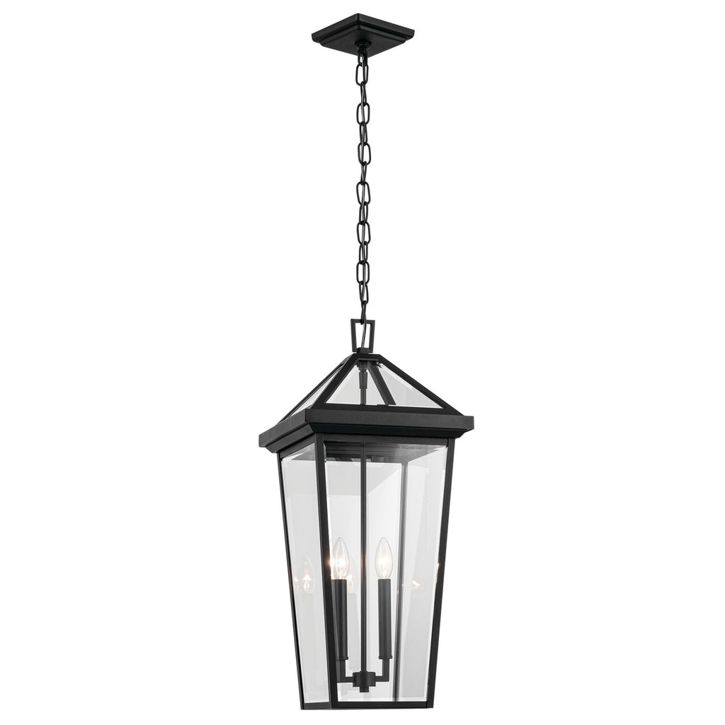 KICHLER 59130BKT Regence 26 Inch 2 Light Outdoor Pendant With Clear Glass In Textured Black