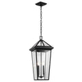 KICHLER 59130BKT Regence 26 Inch 2 Light Outdoor Pendant With Clear Glass In Textured Black
