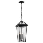 KICHLER 59130BKT Regence 26 Inch 2 Light Outdoor Pendant With Clear Glass In Textured Black