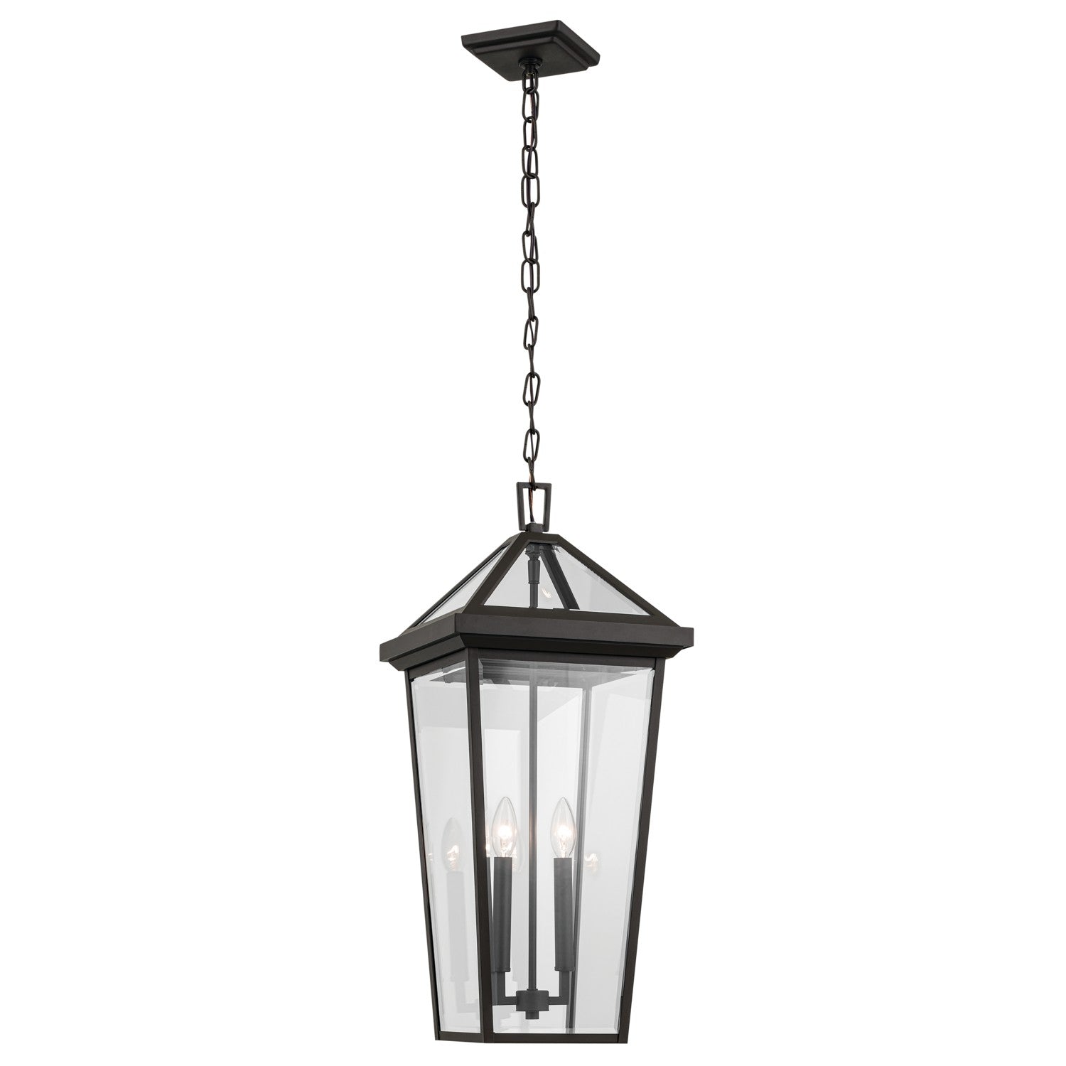 KICHLER 59130OZ Regence 26 Inch 2 Light Outdoor Pendant With Clear Glass In Olde Bronze
