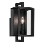 KICHLER 59131BKT Kroft 14 Inch 1 Light Outdoor Wall Light With Clear Glass In Textured Black