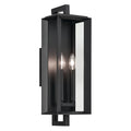 KICHLER 59132BKT Kroft 20.5 Inch 2 Light Outdoor Wall Light With Clear Glass In Textured Black