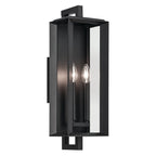 KICHLER 59132BKT Kroft 20.5 Inch 2 Light Outdoor Wall Light With Clear Glass In Textured Black