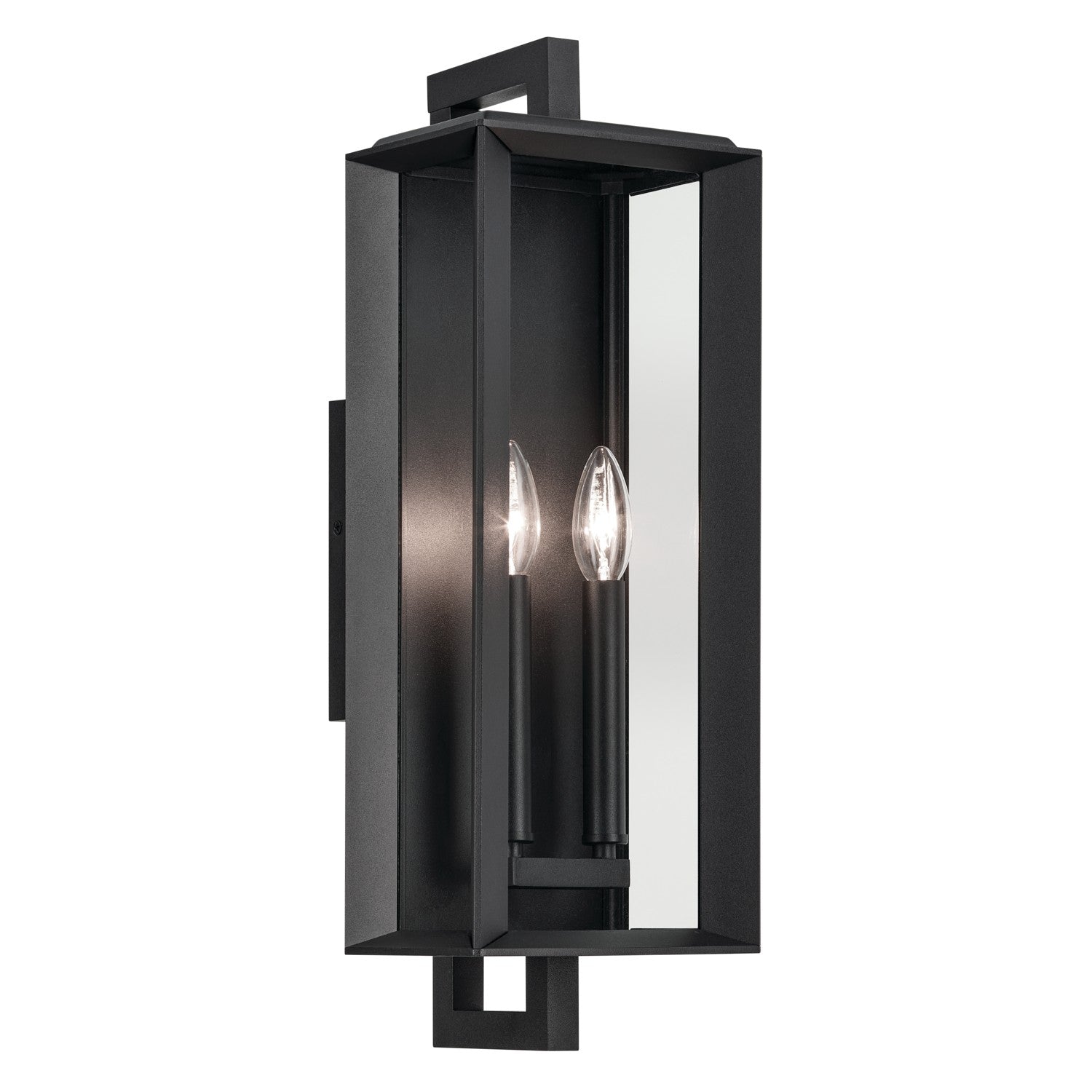 KICHLER 59132BKT Kroft 20.5 Inch 2 Light Outdoor Wall Light With Clear Glass In Textured Black