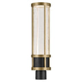 KICHLER 59142BKT Camillo 22.5 Inch Led Outdoor Post Light With Clear Seeded Glass In Textured Black With Natural Brass