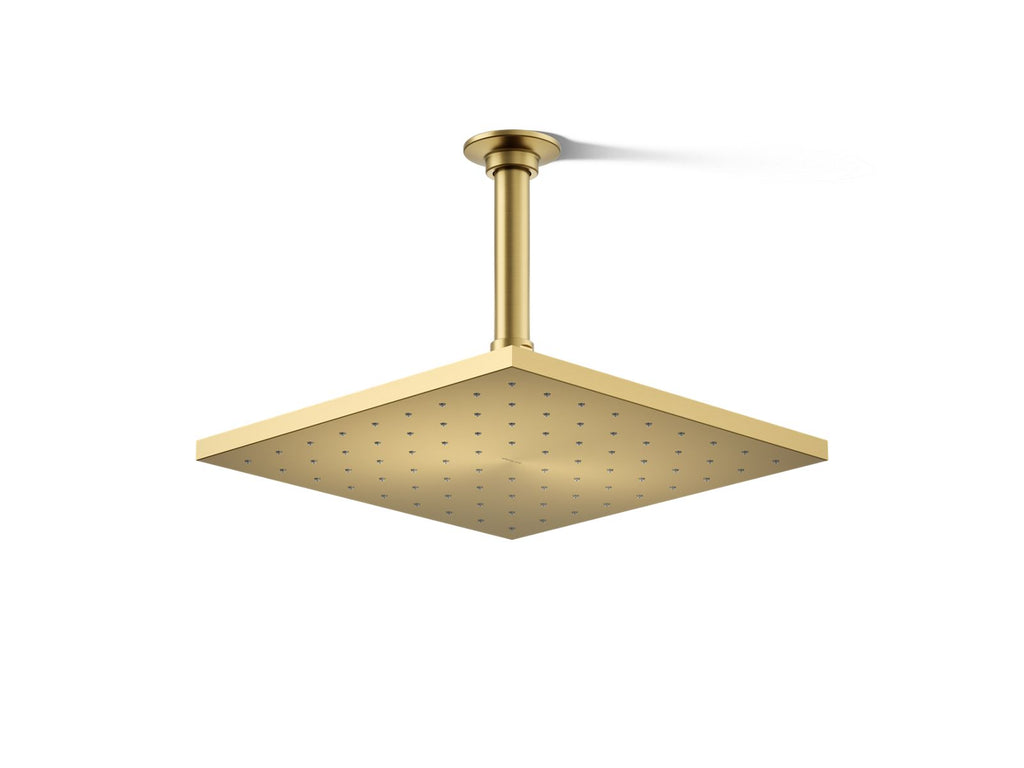 KOHLER K-13696-2MB Contemporary Square 10" Single-Function Rainhead, 2.5 Gpm - Vibrant Brushed Moderne Brass