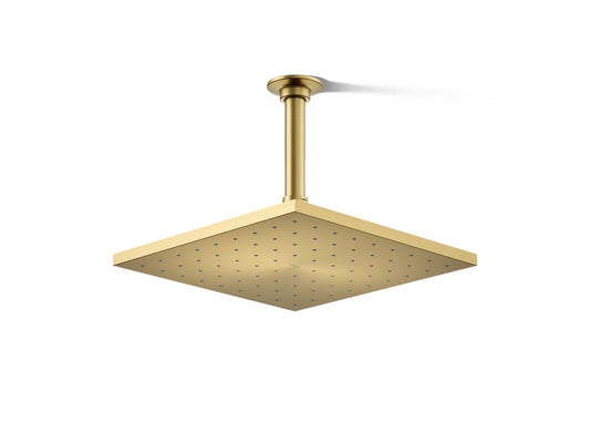 KOHLER K-13696-2MB Contemporary Square 10" single-function rainhead, 2.5 gpm - Vibrant Brushed Moderne Brass