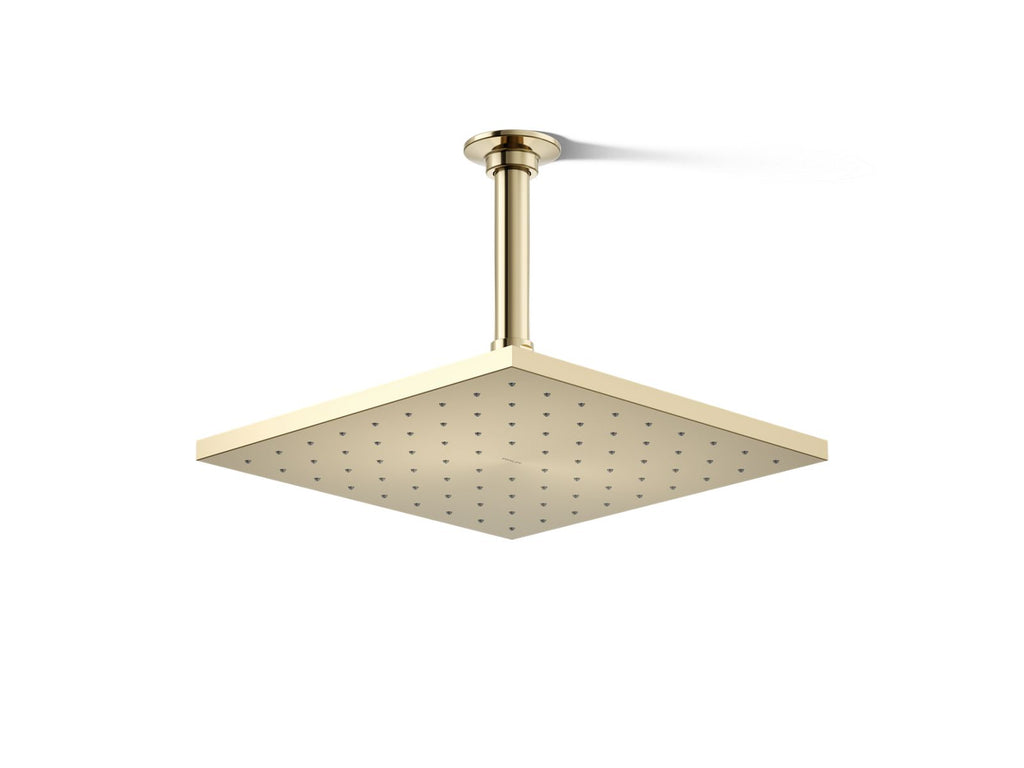KOHLER K-13696-G-AF Contemporary Square 10" Single-Function Rainhead, 1.75 Gpm - Vibrant French Gold