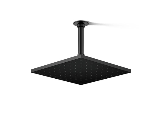 KOHLER K-13696-BL Contemporary Square 10" single-function rainhead, 2.5 gpm - Matte Black
