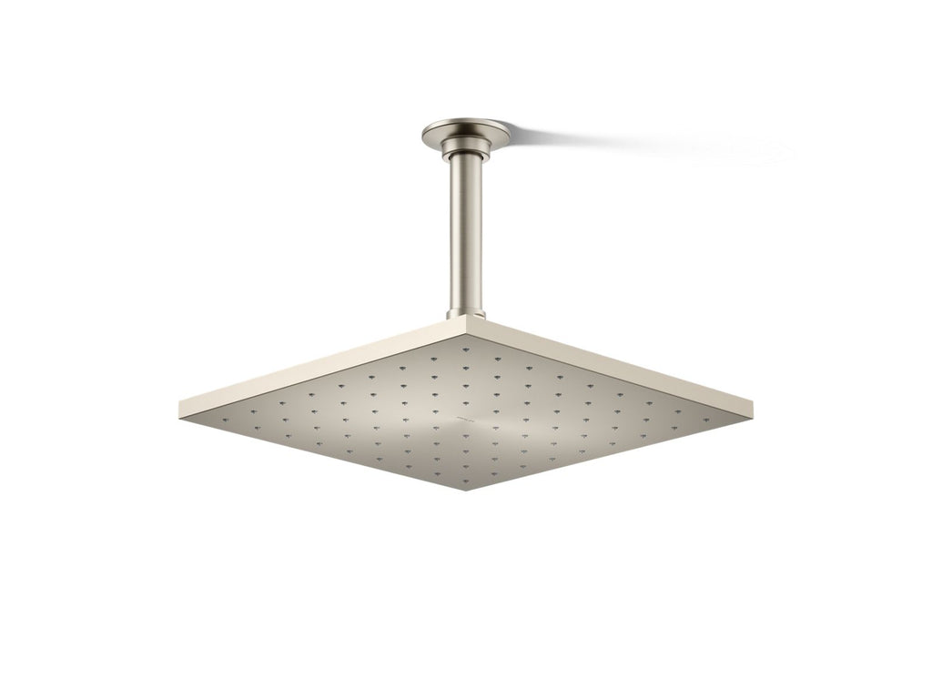 KOHLER K-13696-G-BN Contemporary Square 10" Single-Function Rainhead, 1.75 Gpm - Vibrant Brushed Nickel