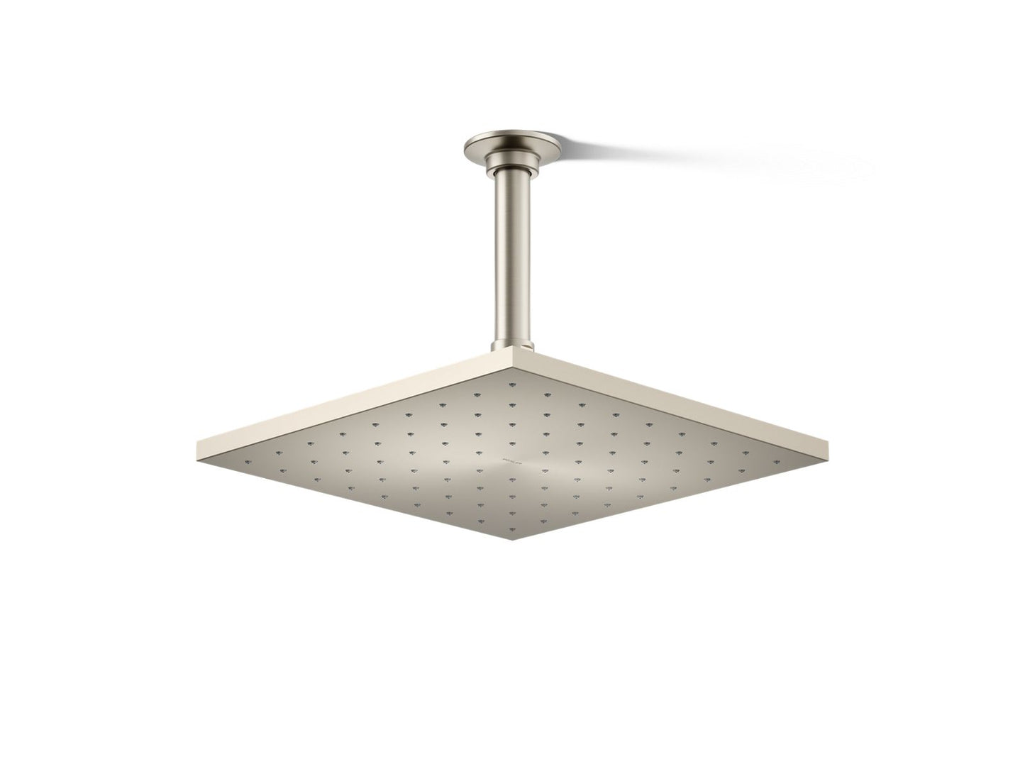 KOHLER K-13696-BN Contemporary Square 10" single-function rainhead, 2.5 gpm - Vibrant Brushed Nickel