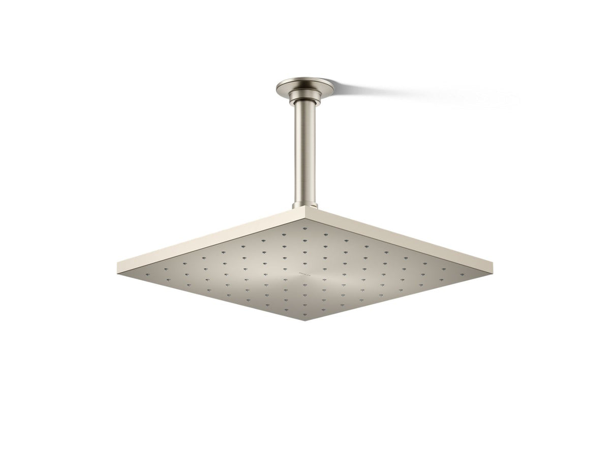 KOHLER K-13696-G-BN Contemporary Square 10" Single-Function Rainhead, 1.75 Gpm - Vibrant Brushed Nickel