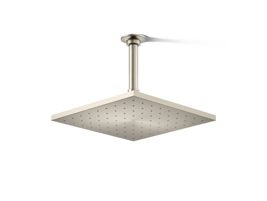 KOHLER K-13696-BN Contemporary Square 10" single-function rainhead, 2.5 gpm - Vibrant Brushed Nickel