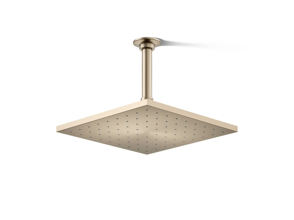 KOHLER K-13696-G-BV Contemporary Square 10" Single-Function Rainhead, 1.75 Gpm - Vibrant Brushed Bronze
