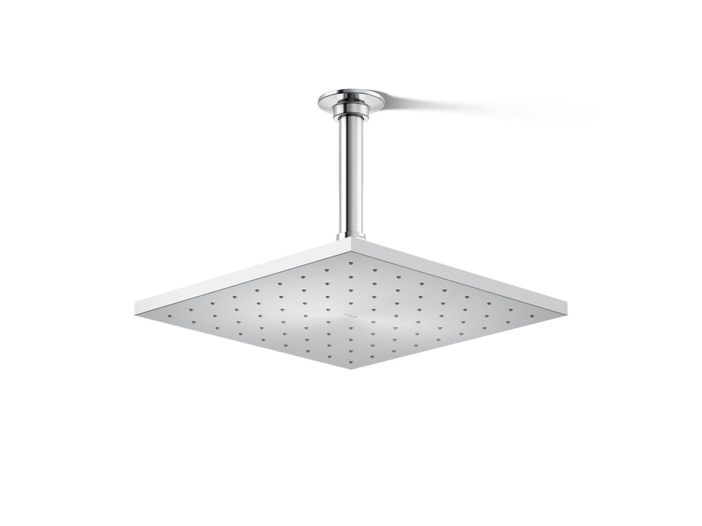 KOHLER K-13696-G-CP Contemporary Square 10" Single-Function Rainhead, 1.75 Gpm - Polished Chrome