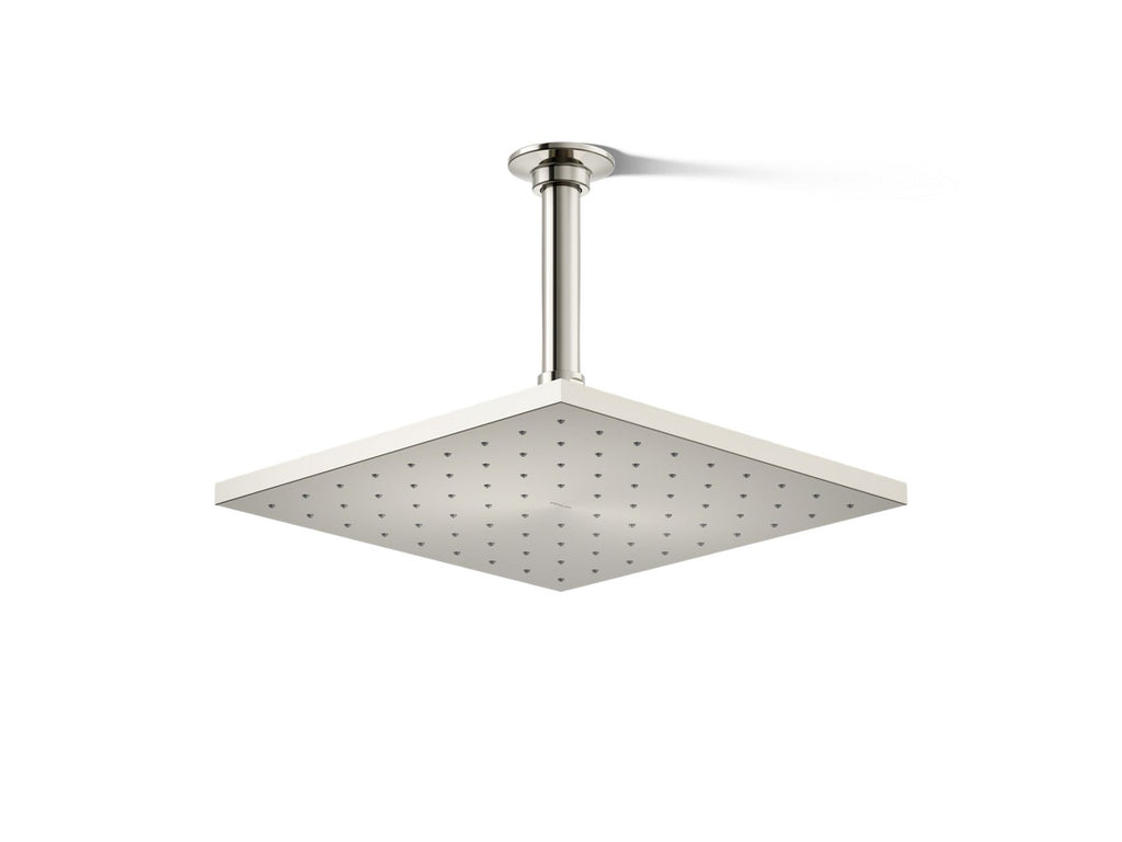 KOHLER K-13696-G-SN Contemporary Square 10" Single-Function Rainhead, 1.75 Gpm - Vibrant Polished Nickel