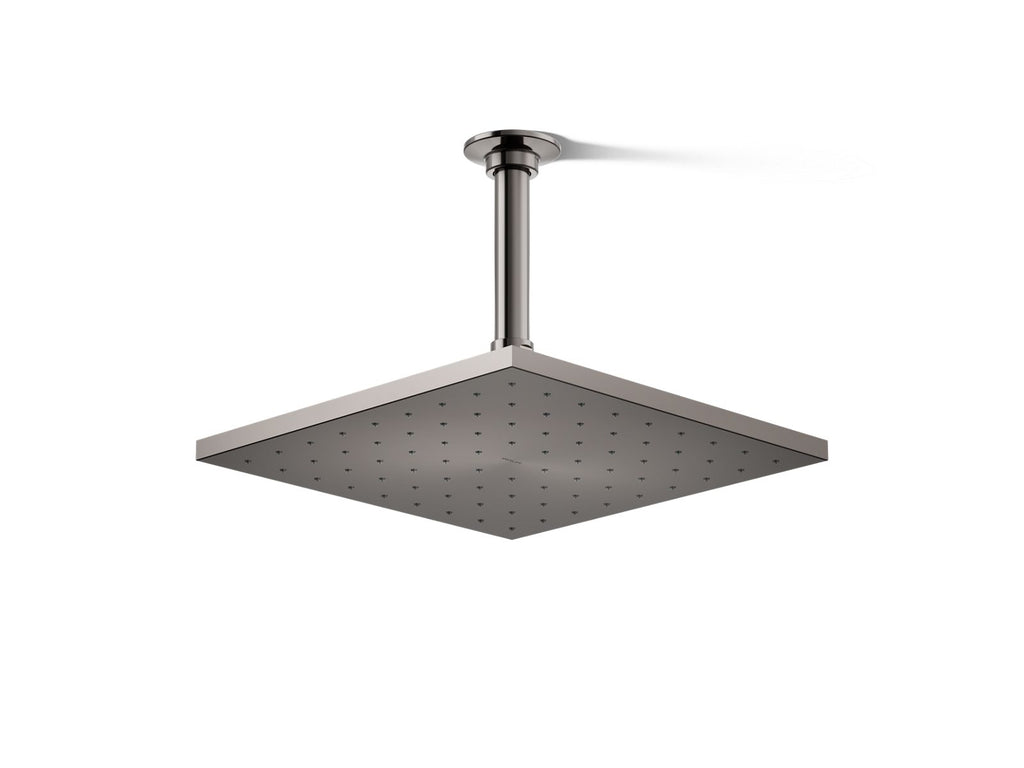 KOHLER K-13696-G-TT Contemporary Square 10" Single-Function Rainhead, 1.75 Gpm - Vibrant Titanium