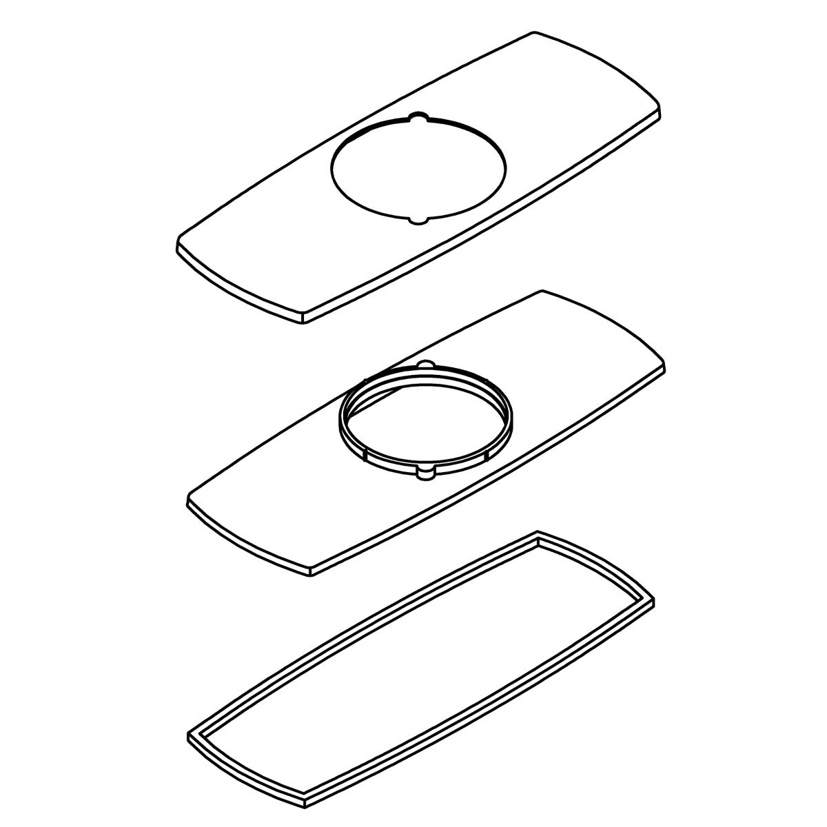 KOHLER Service Kit, Escutcheon, 3-Hole - Vibrant Brushed Nickel, K-1369895-BN